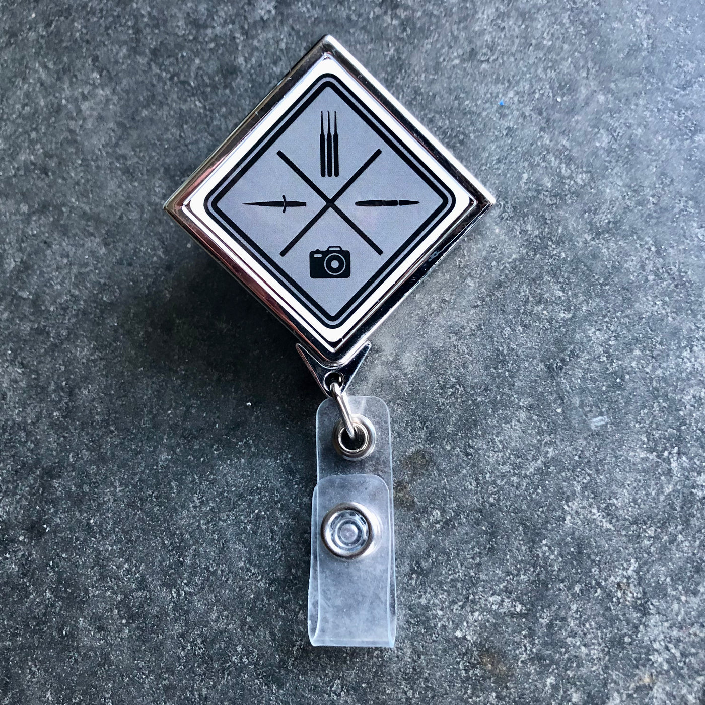 Spycraft 101 Diamond Logo Retractable ID Badge Reel