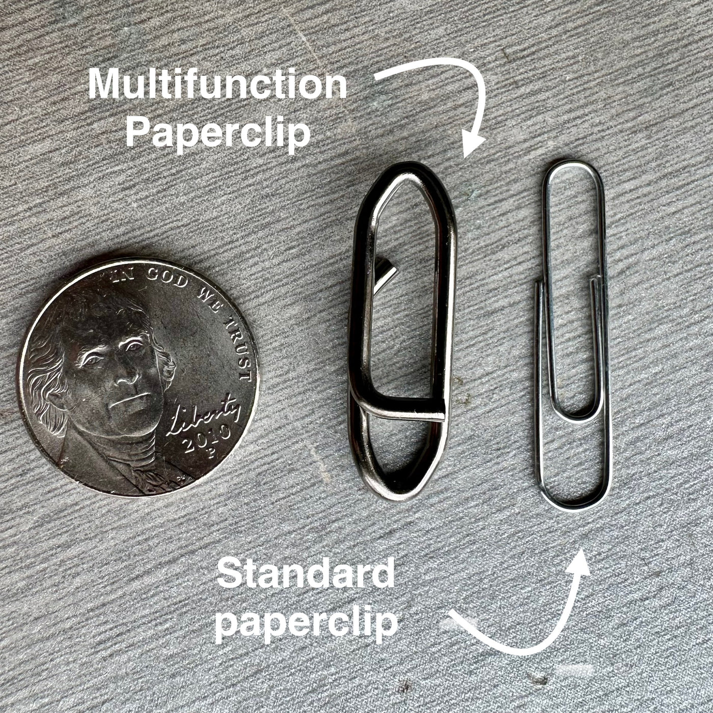 Low Profile Multifunction Paperclips - 4 Pack