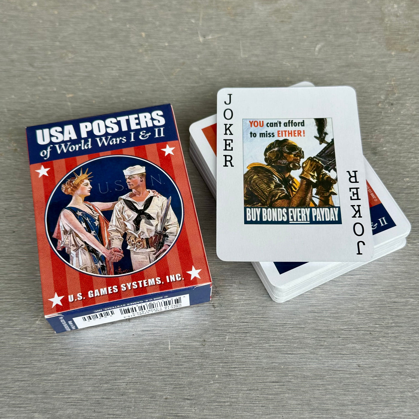 USA Posters of World Wars I and II Poker Deck