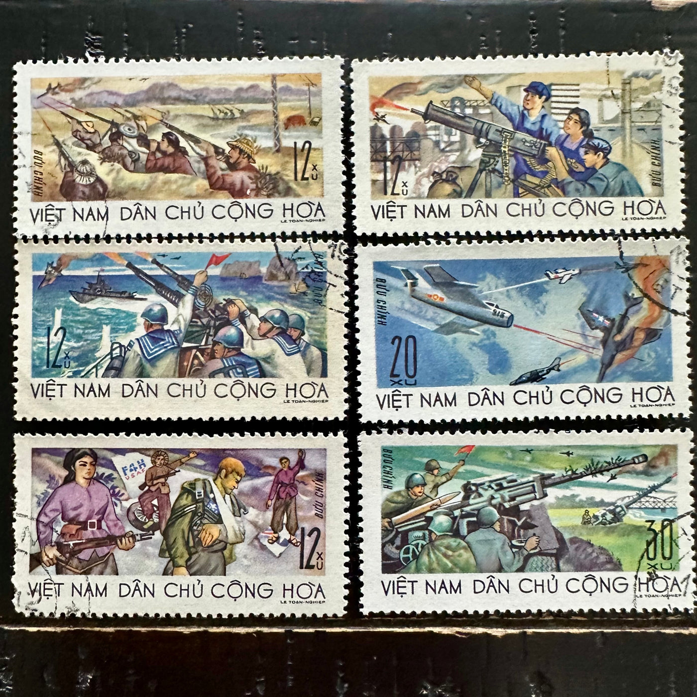 1967 North Vietnamese Anti-Aircraft Defenses Stamp Set