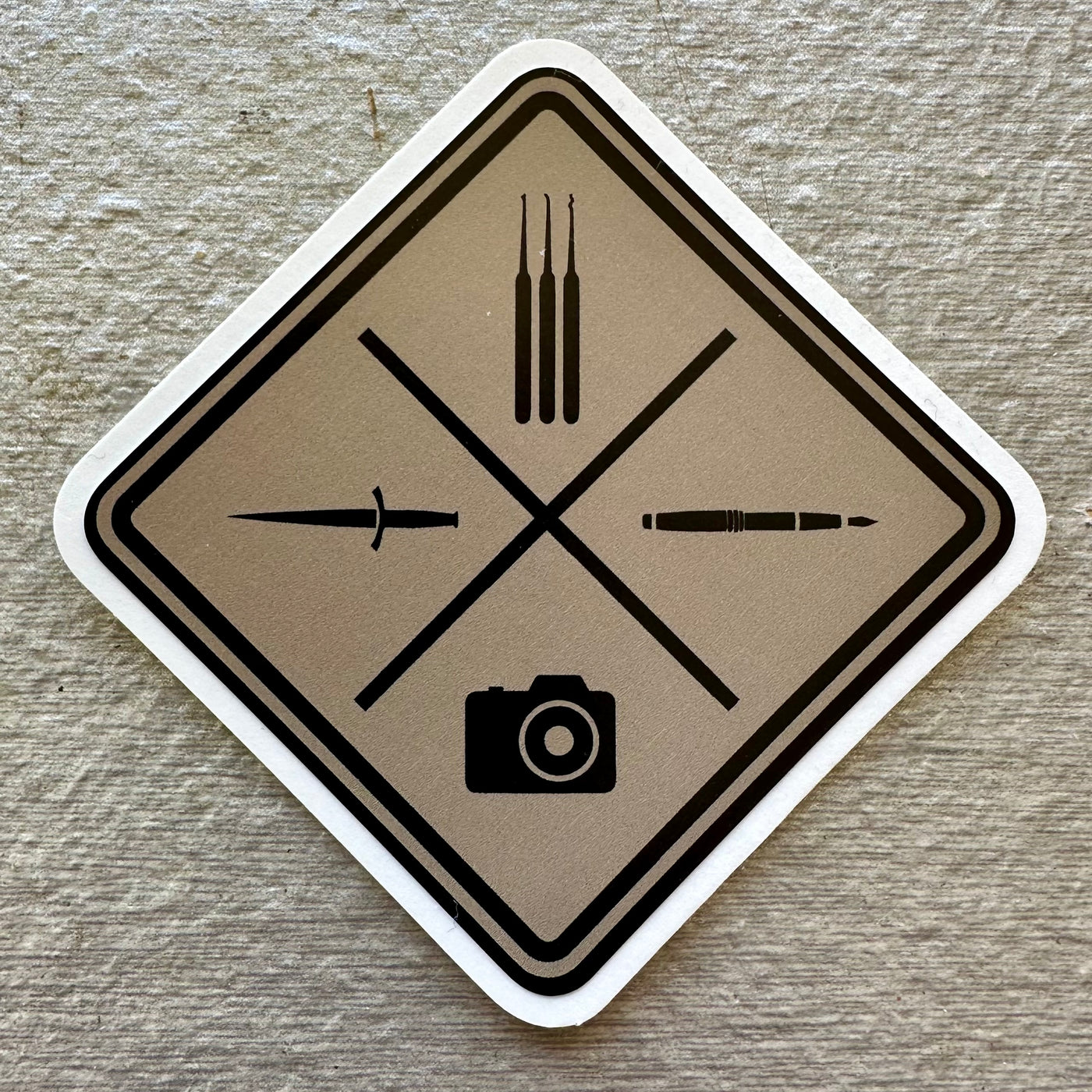 Spycraft 101 Logo Sticker - Coyote Tan