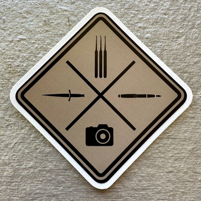 Spycraft 101 Logo Sticker - Coyote Tan