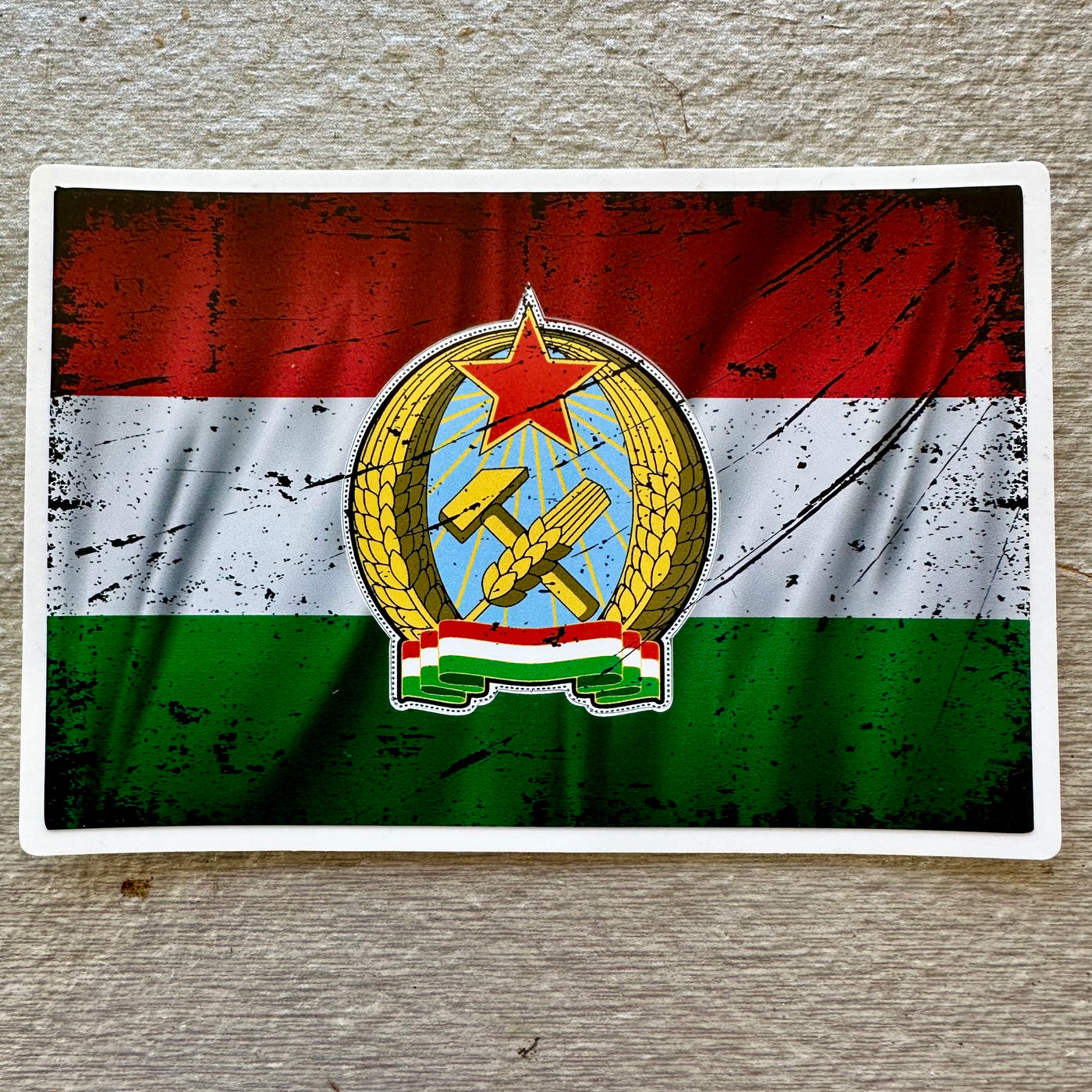 Hungarian Uprising Flag Sticker