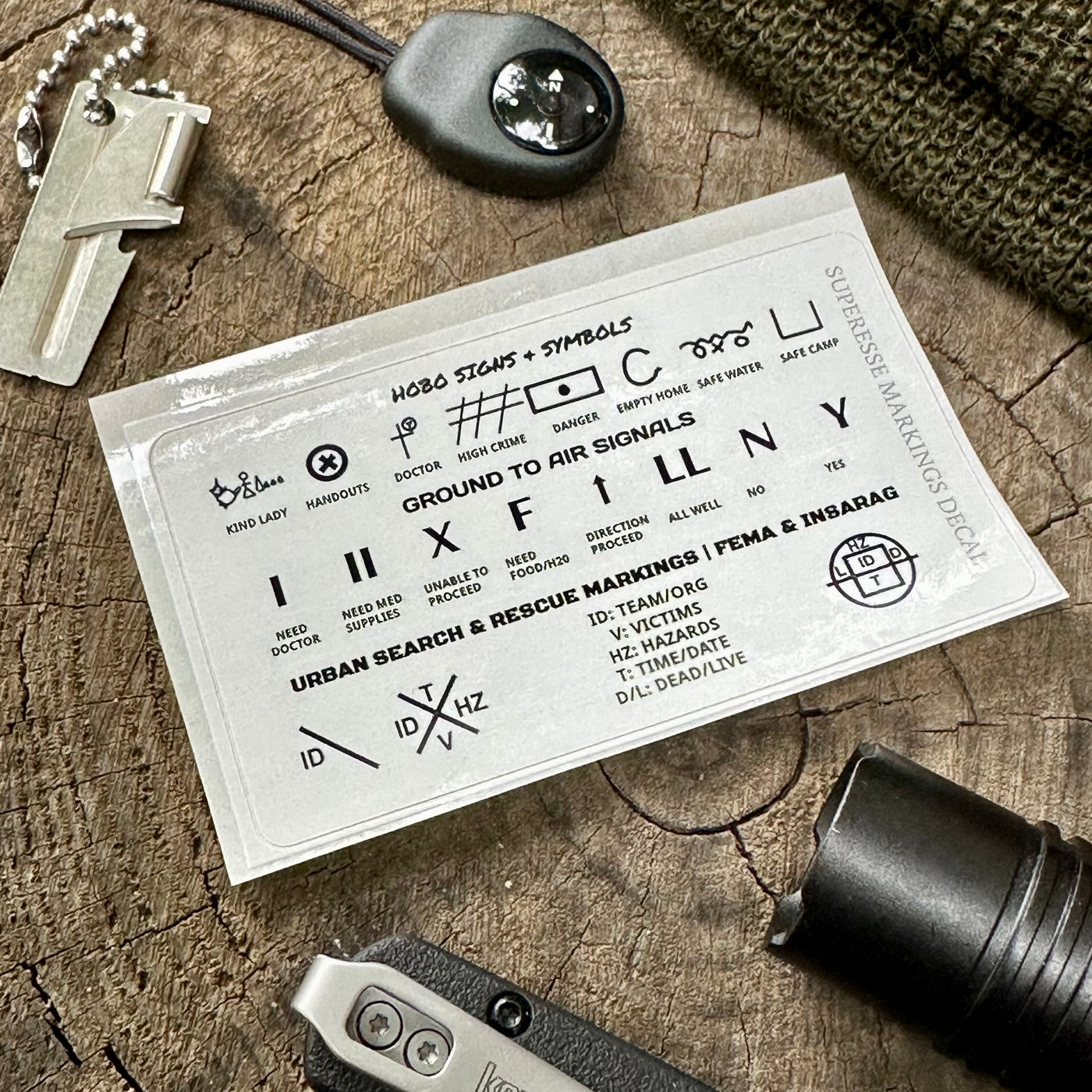 Hobo Signs and Emergency Symbols Decal 2-Pack