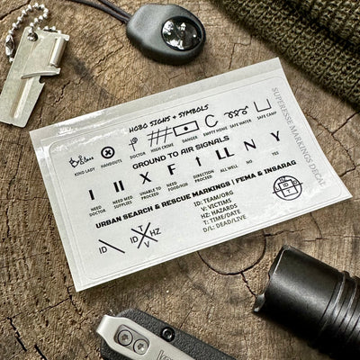 Hobo Signs and Emergency Symbols Decal 2-Pack