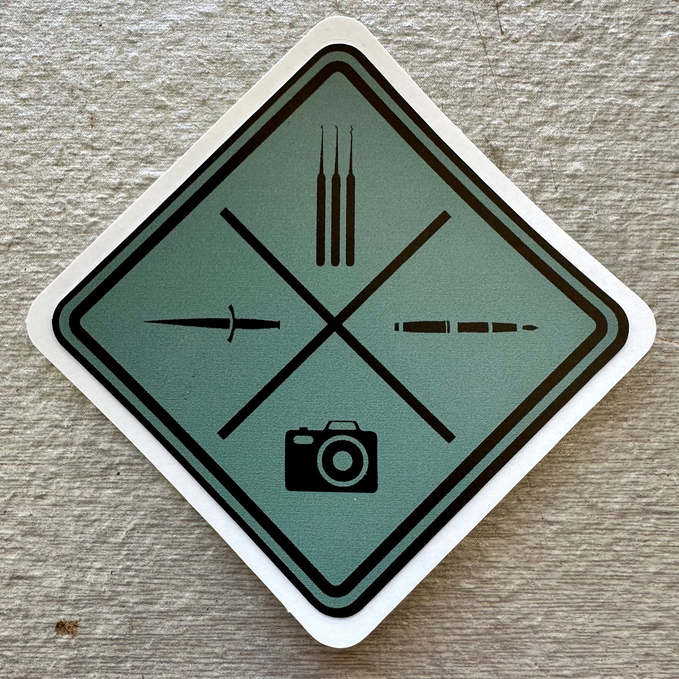 Spycraft 101 Logo Sticker - Sage Green