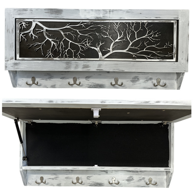 Coat Rack Hidden Gun Storage - Winter Tree