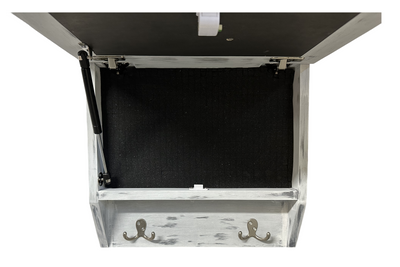 Snowcapped Mountain Scene Wall-Mounted Gun Cabinet – Hidden Lockable Storage with Rustic Charm