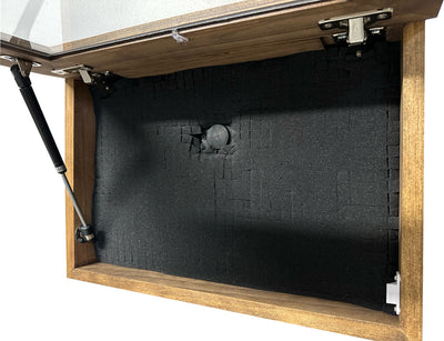 Gun Display Cabinet with Magnetic Gun Mount and Secure Magnetic Lock
