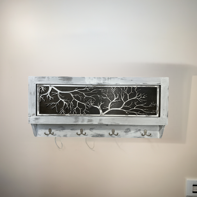 Coat Rack Hidden Gun Storage - Winter Tree