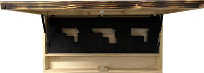 Large Burnt American Flag Hidden Gun Storage Cabinet (Burnt)