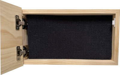 American Flag Try That In A Small Town Decorative and Secure Gun Cabinet (Red and Blue)