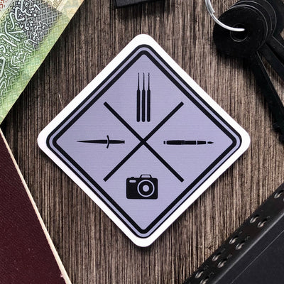 Spycraft 101 Logo Sticker - Slate Gray