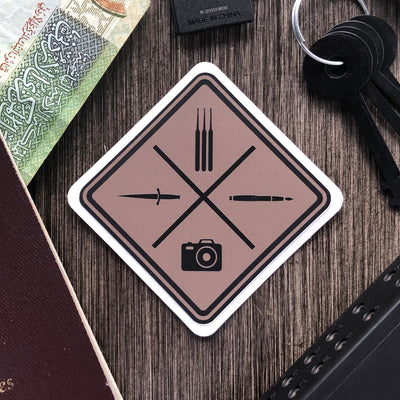 Spycraft 101 Logo Sticker - Coyote Tan | Decorative Stickers