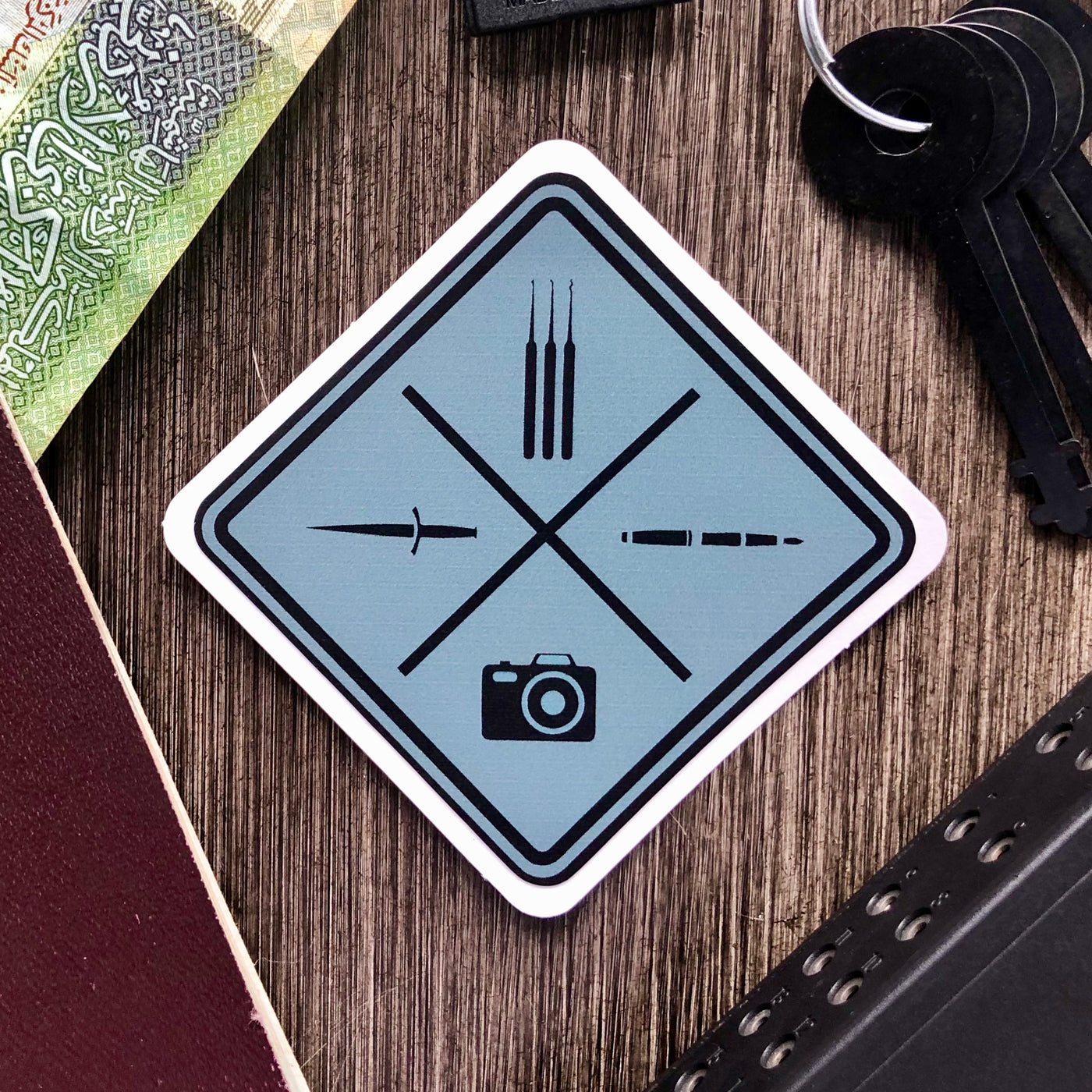 Spycraft 101 Logo Sticker - Sage Green | Decorative Stickers