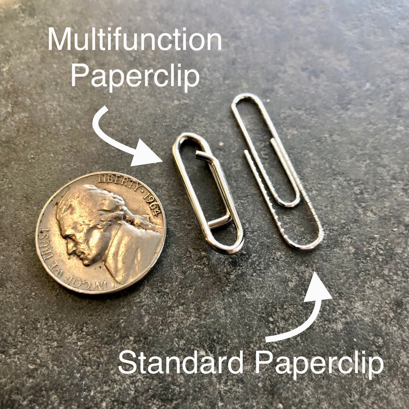 Low Profile Multifunction Paperclips - 4 Pack