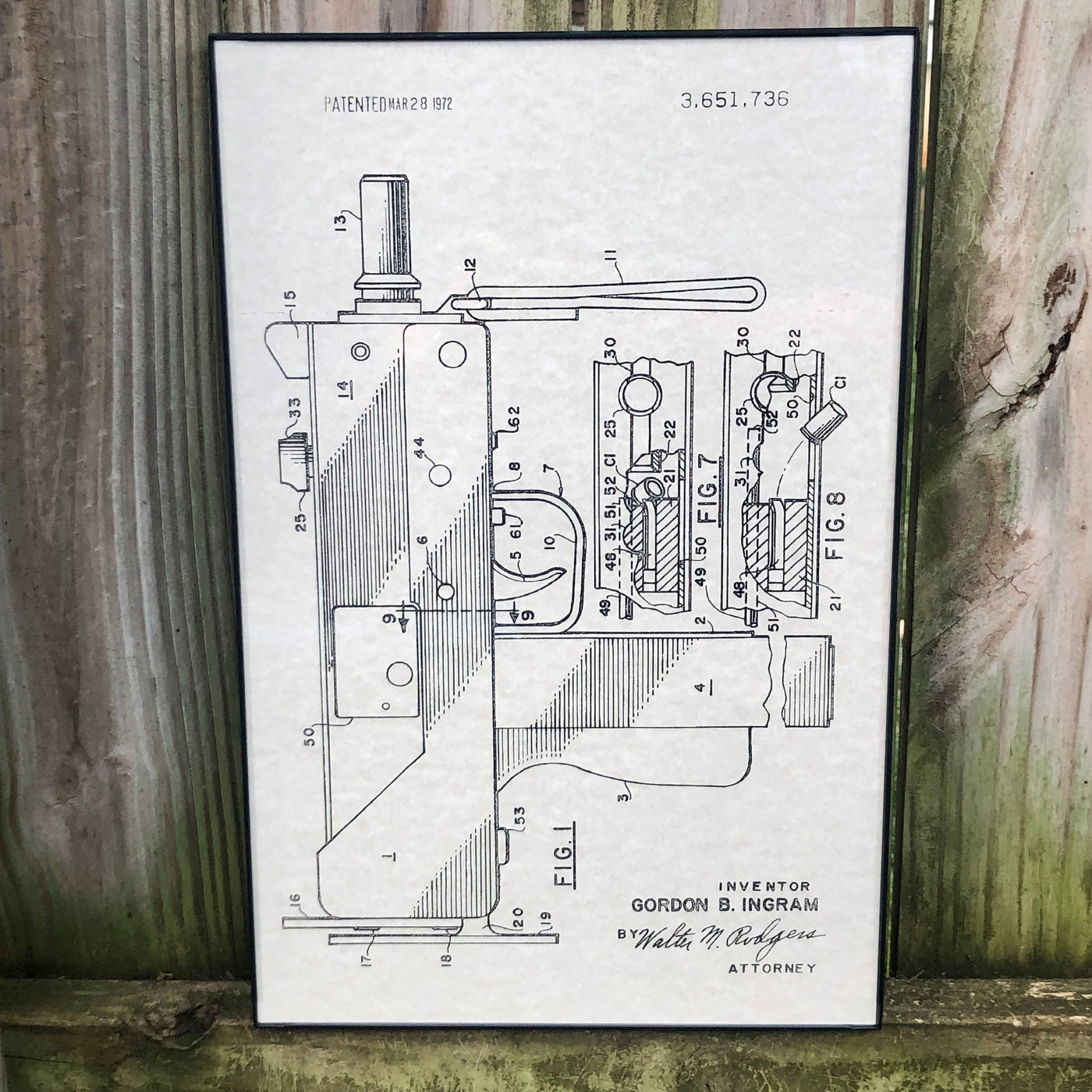 Ingram Submachine Gun Patent Poster | Posters Prints & 