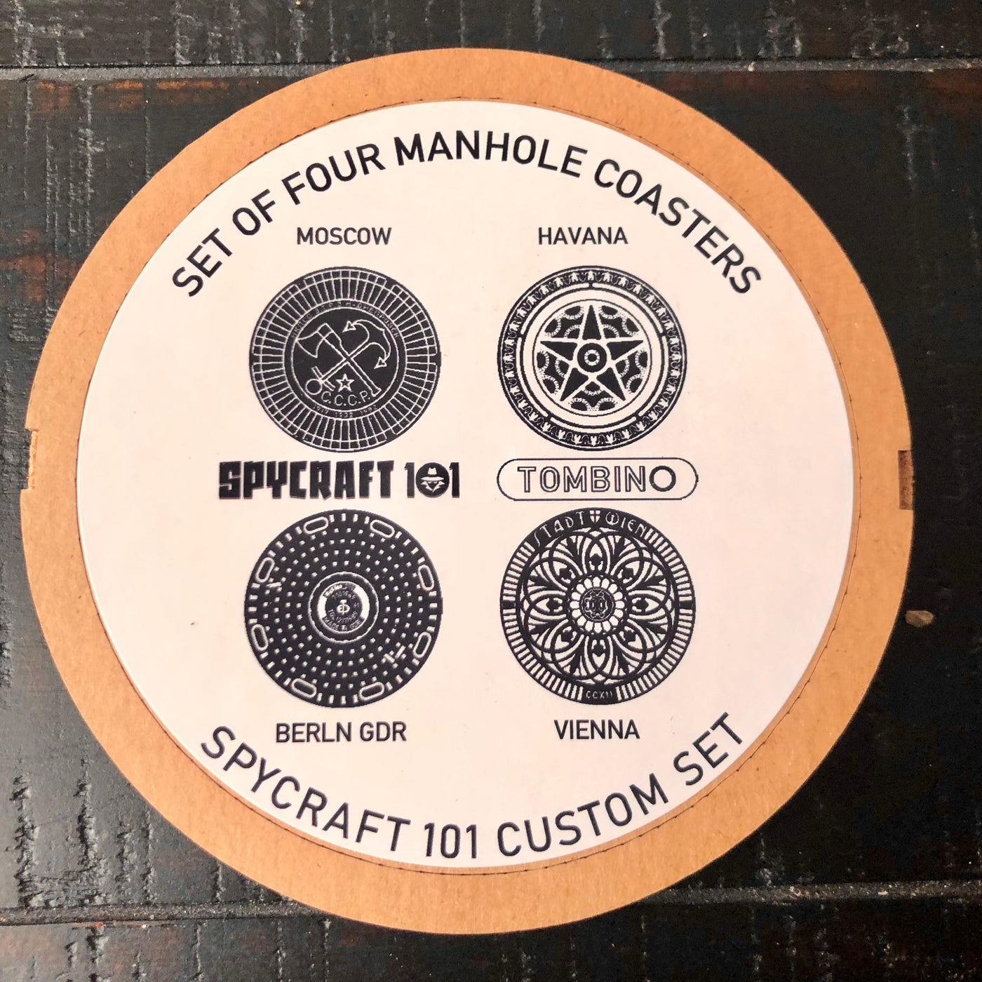 Spy Capitals Manhole Cover Coaster Set